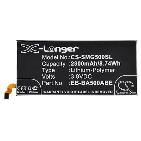 Bsc Preferred Samsung DS SM-A500F1 SM-A500FQ SM-A500FU SM-A500G SM-A500H SM-A500H Mobile Phone Repl. Battery CS-SMG500SL